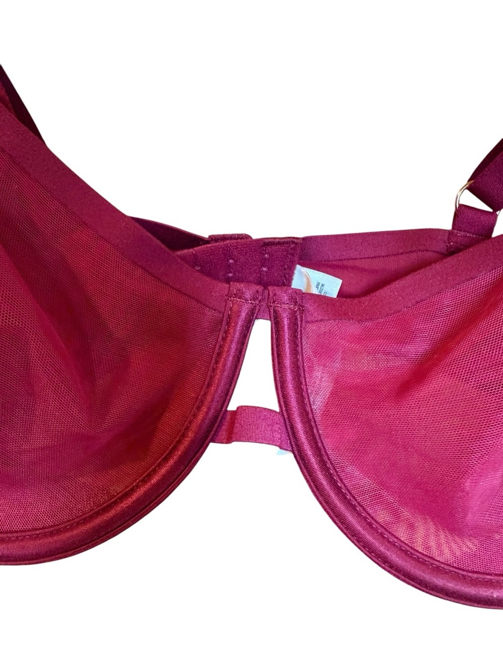 Sexy Auden Wine Mesh Underwire Bra - Picture 3 of 8